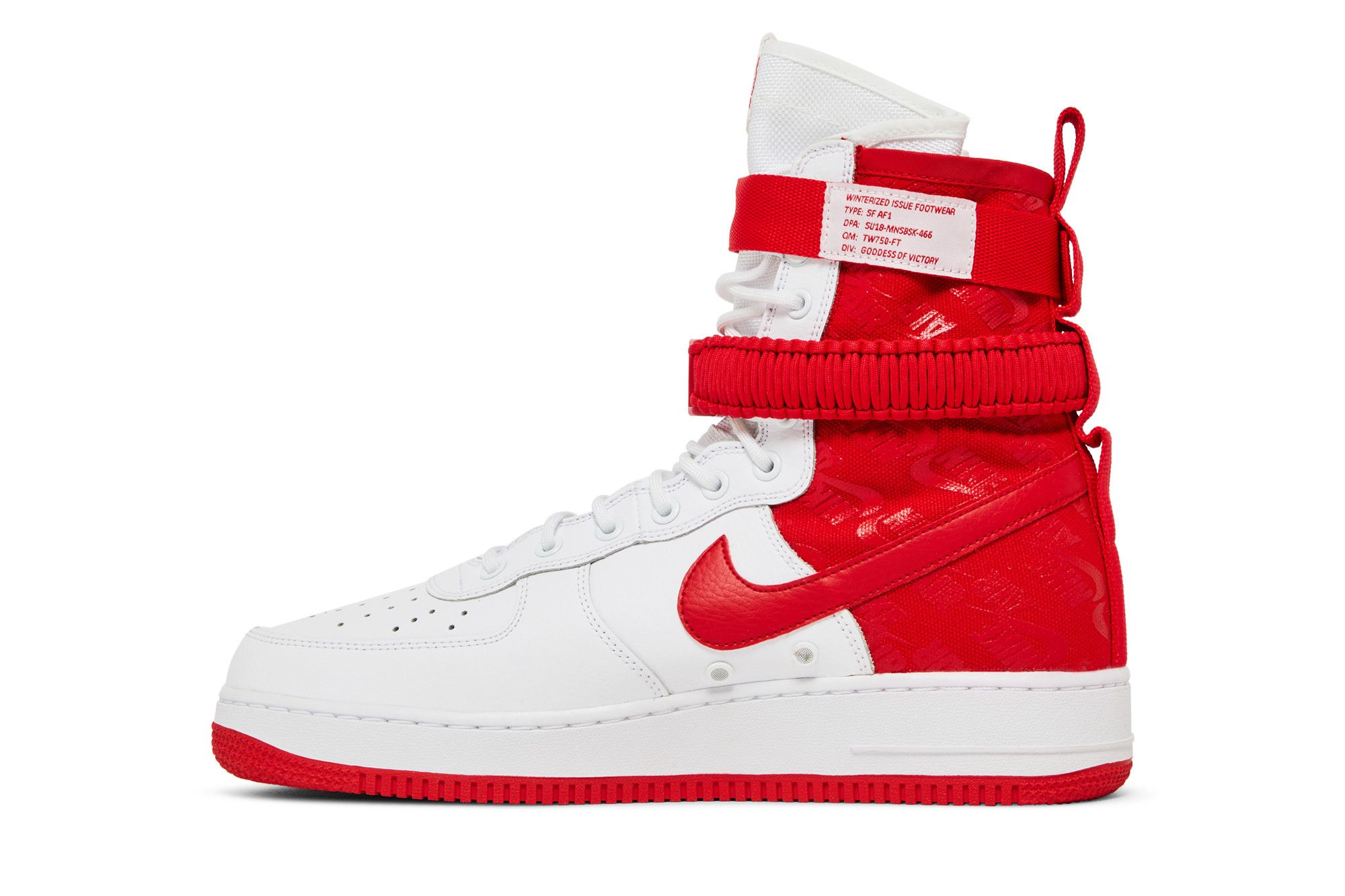Size 8.0 SF Air Force 1 High University Red