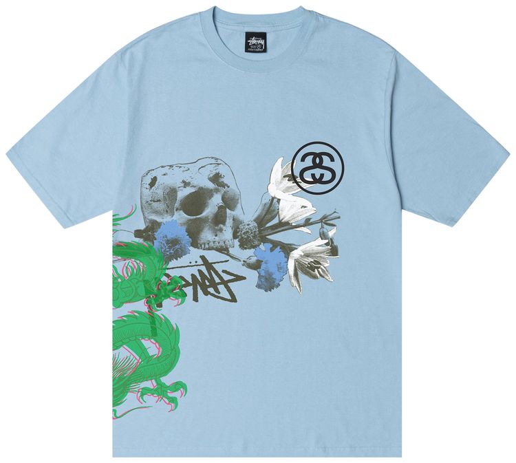 Stussy Strike Pigment Dyed Tee Sky Blue
