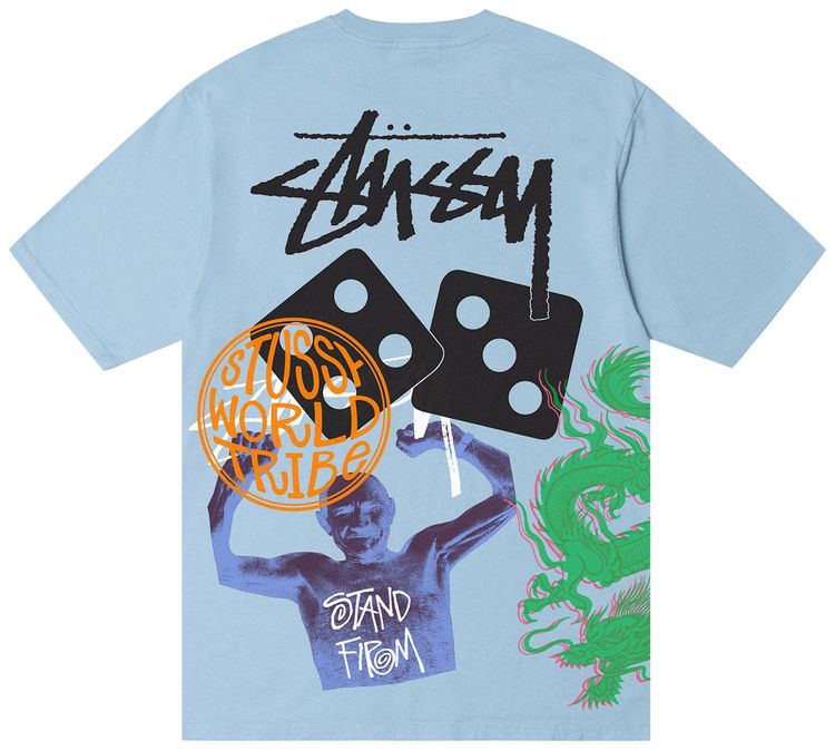 Stussy Strike Pigment Dyed Tee Sky Blue