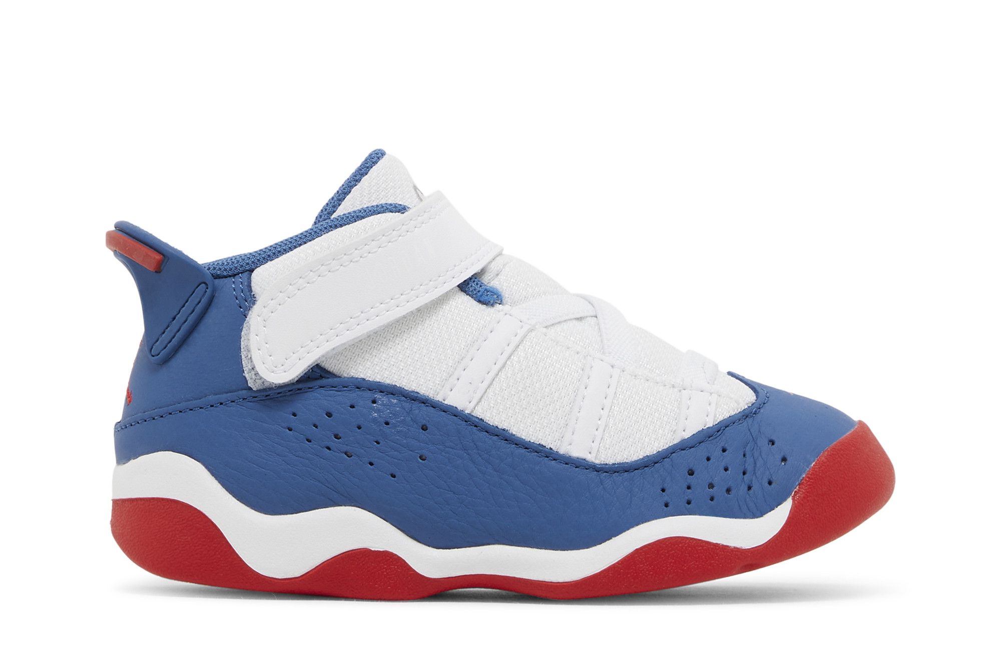 Jordan 6 blue and red hot sale