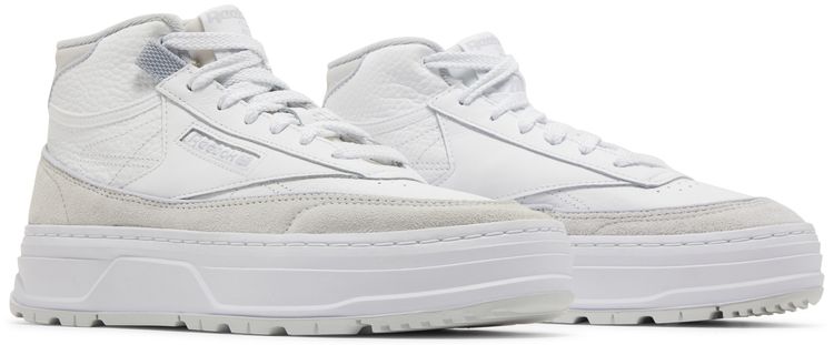 Reebok Wmns Club C Geo Mid White Cold Grey