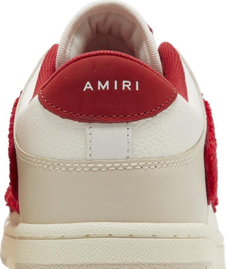 Amiri Skel Top Low White Red Chenille