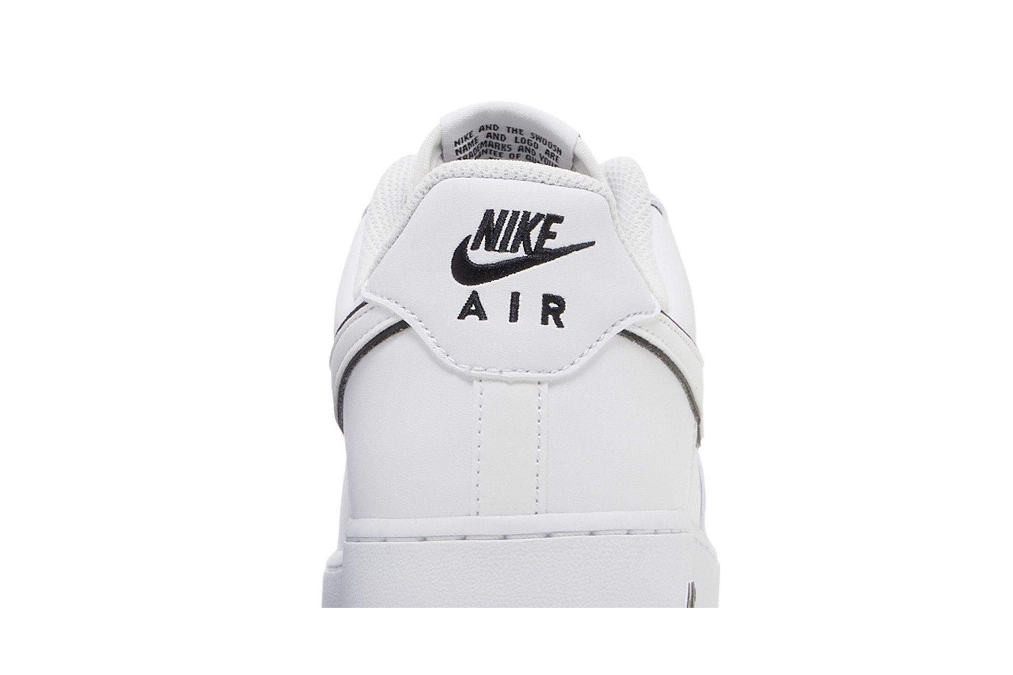 Black outline air force 1 discount