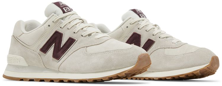 New Balance 574 Bone White Burgundy
