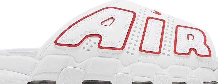 Air More Uptempo Slide White University Red