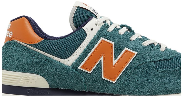 New Balance 574 Aqua Green Orange
