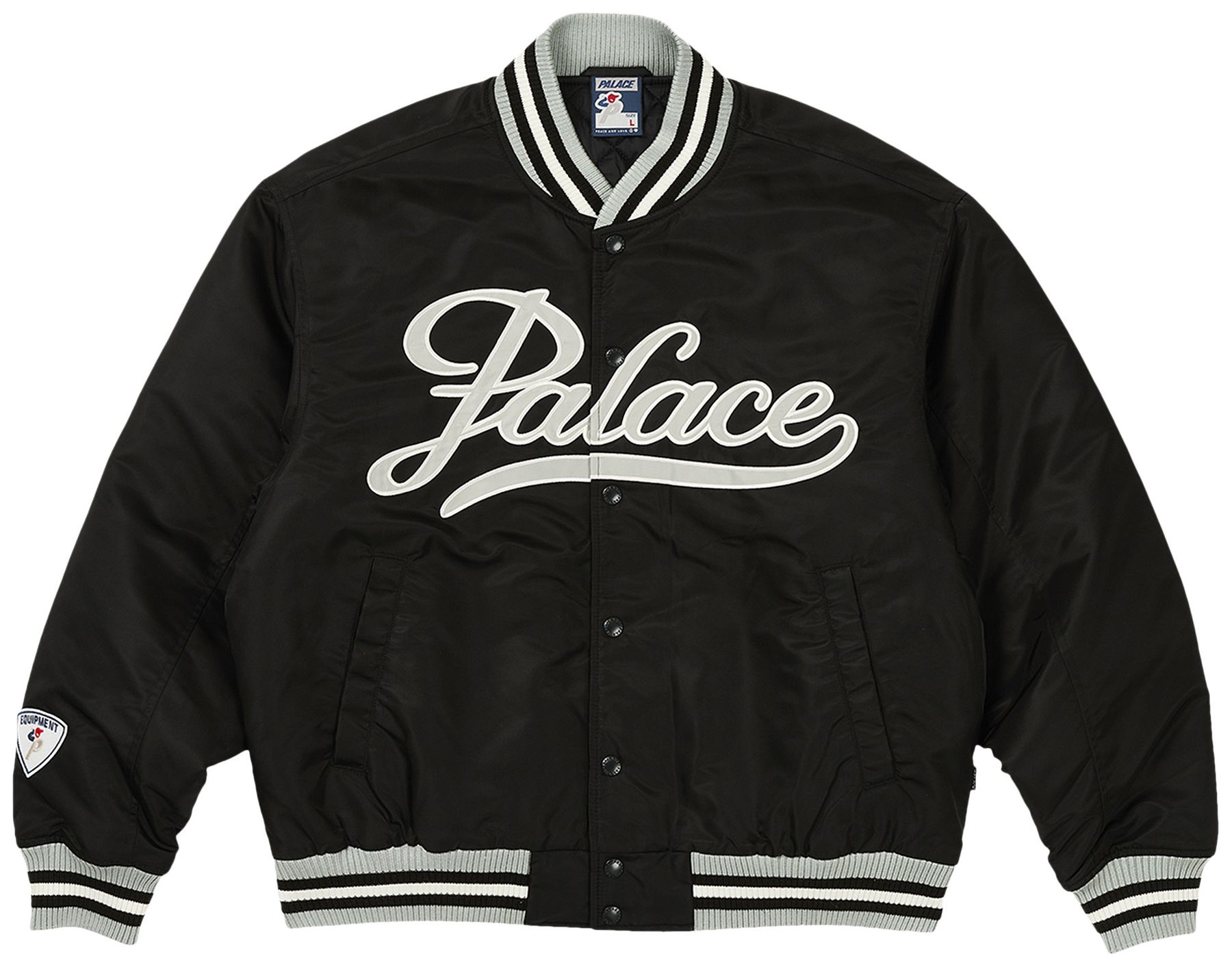 Buy Palace Satin The Arena Jacket 'Black' P25JK028 GOAT