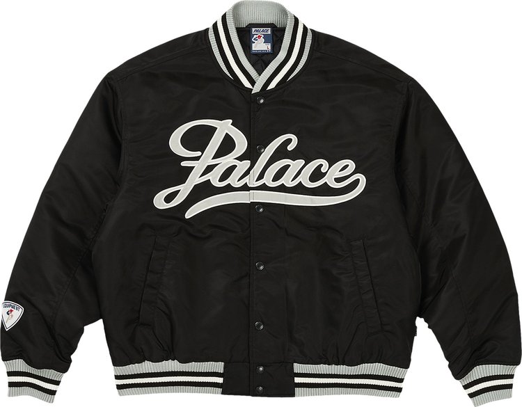 Buy Palace Satin The Arena Jacket 'Black' - P25JK028 | GOAT