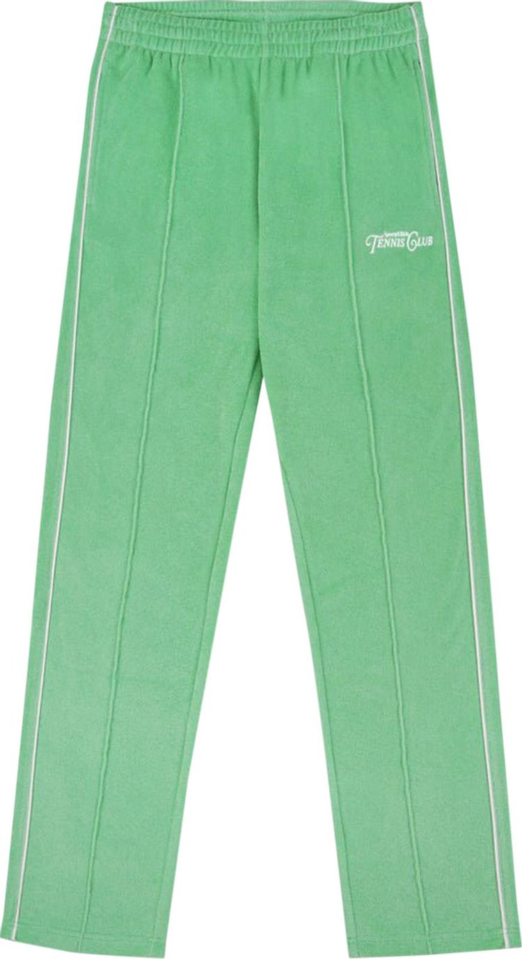 Sporty & Rich Rizzoli Tennis Terry Track Pant 'Washed Kelly/White'