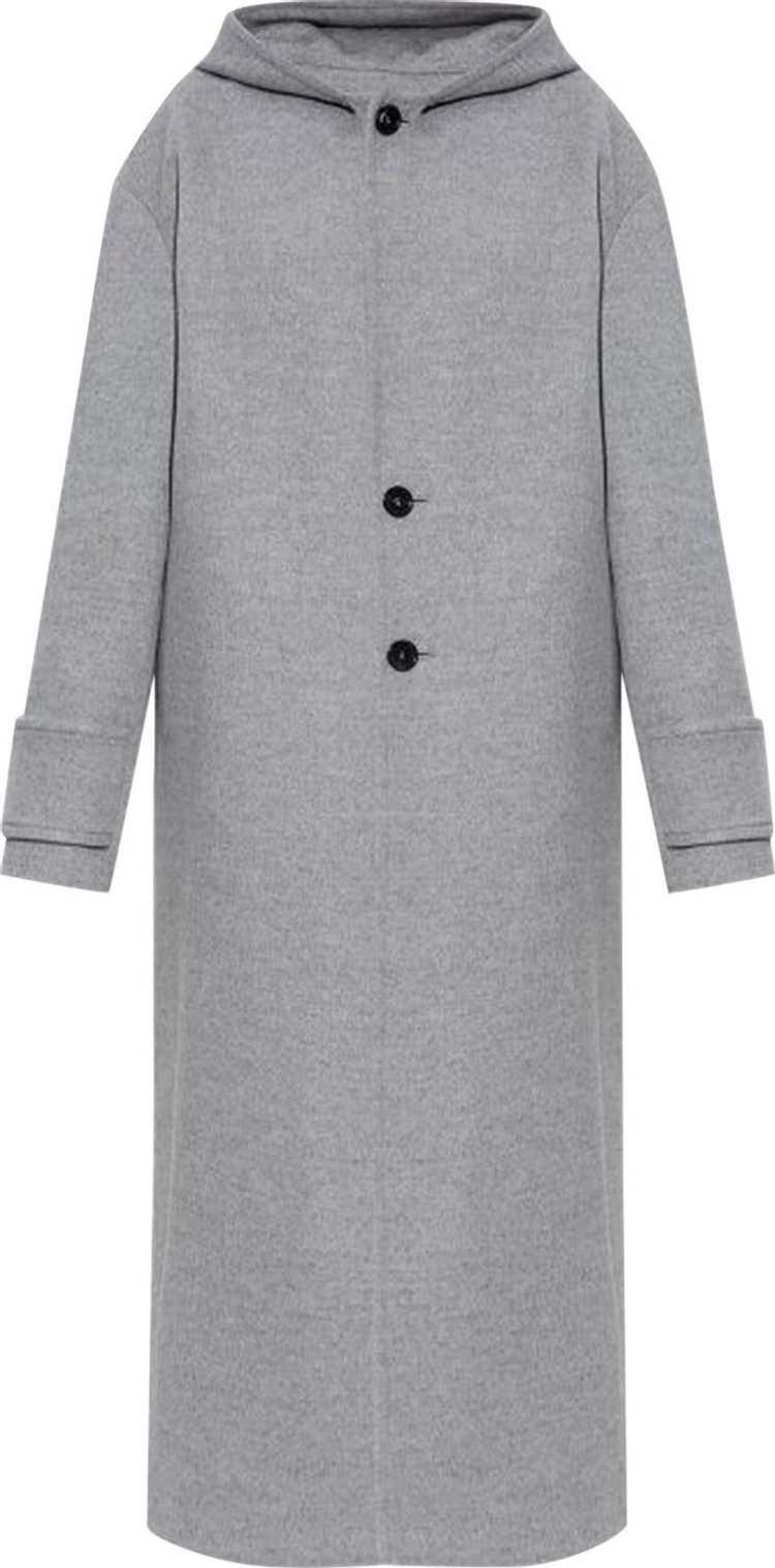 Loewe Hooded Coat 'Grey Melange'