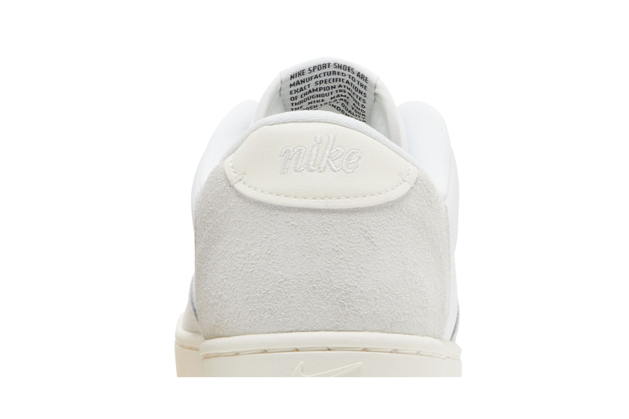 nike court vintage white sail