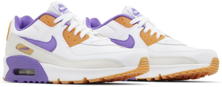 Nike Air Max 90 Leather GS White Action Grape