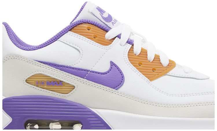 Nike Air Max 90 Leather GS White Action Grape
