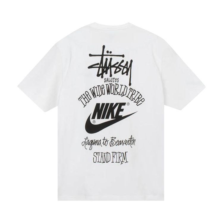 Nike x Stussy The Wide World Tribe T Shirt Asia Sizing White