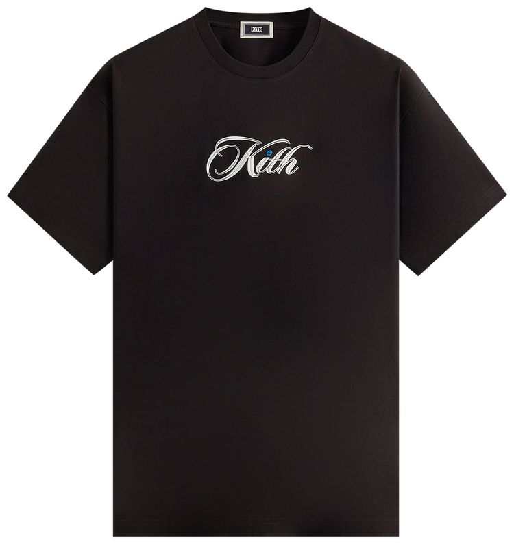 Kith Cursive Logo Tee Black