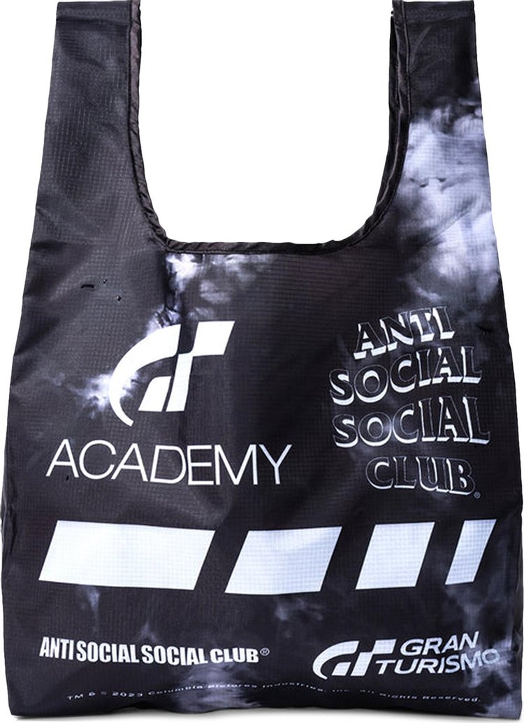 Anti Social Social Club Tie-Dye Foldable Tote Bag 'Black'