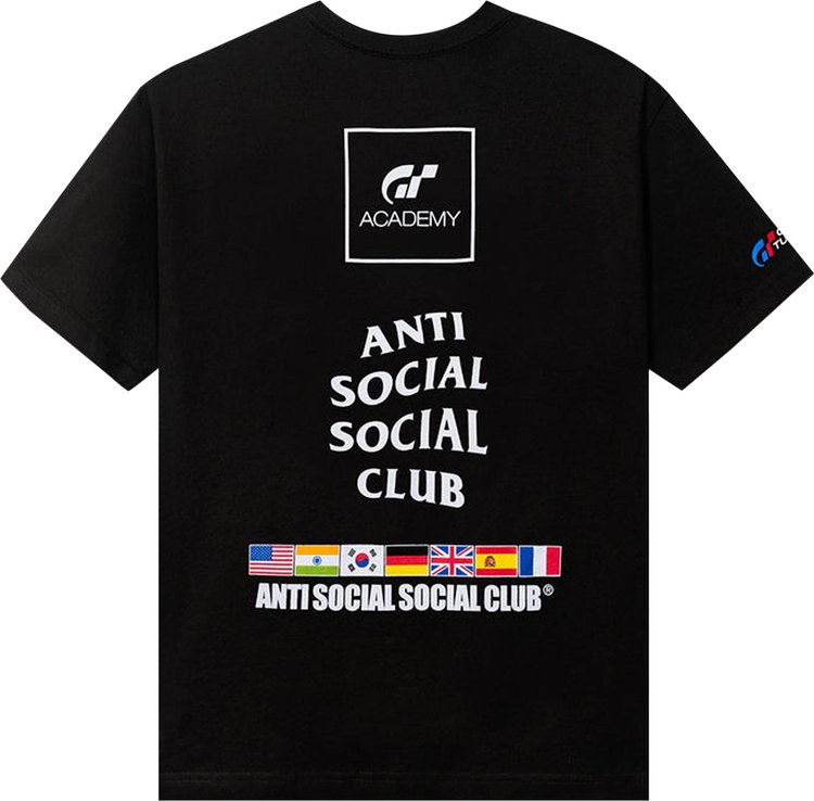 Anti Social Social Club x Gran Turismo Flag Tee Black