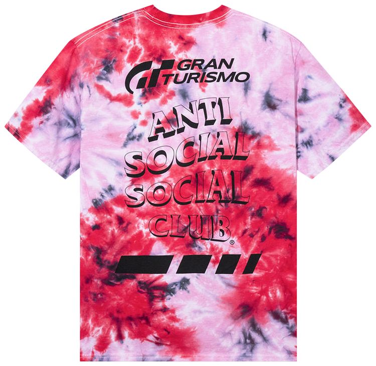 Anti Social Social Club x Gran Turismo Tie Dye Tee Red