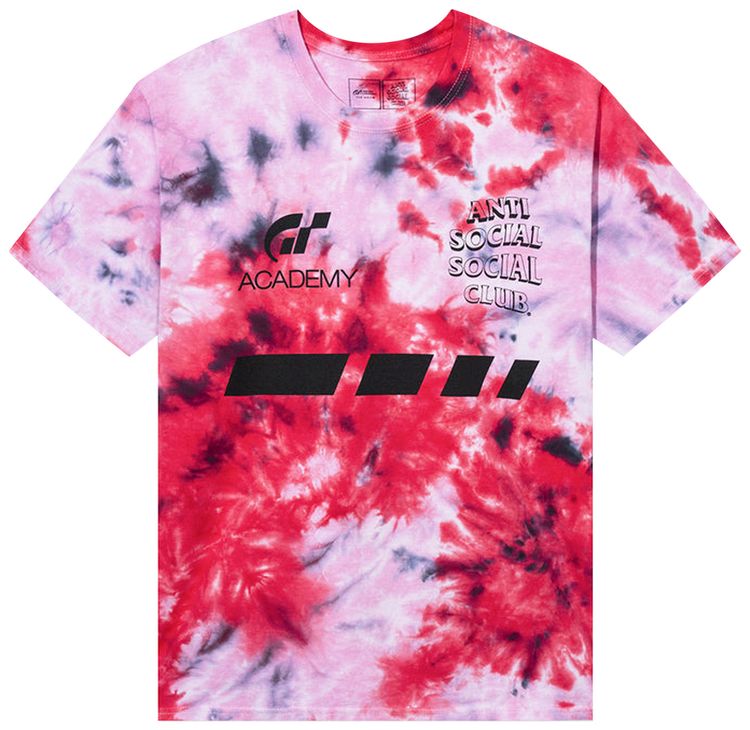 Anti Social Social Club x Gran Turismo Tie Dye Tee Red
