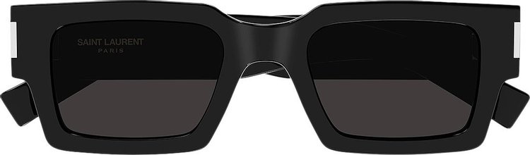 Saint Laurent Geometric Frame Sunglasses 'Black'