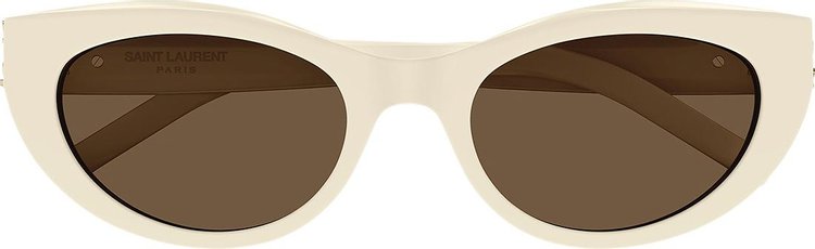 Saint Laurent Cat Eye Frame Sunglasses Ivory