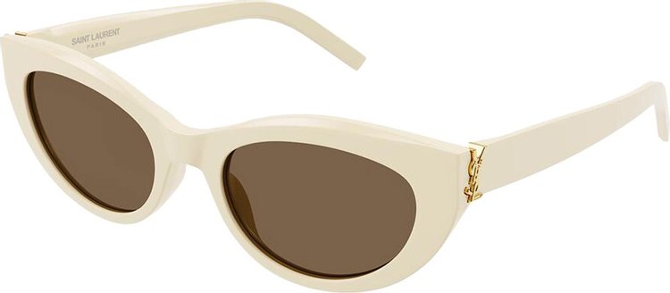 Saint Laurent Cat Eye Frame Sunglasses Ivory