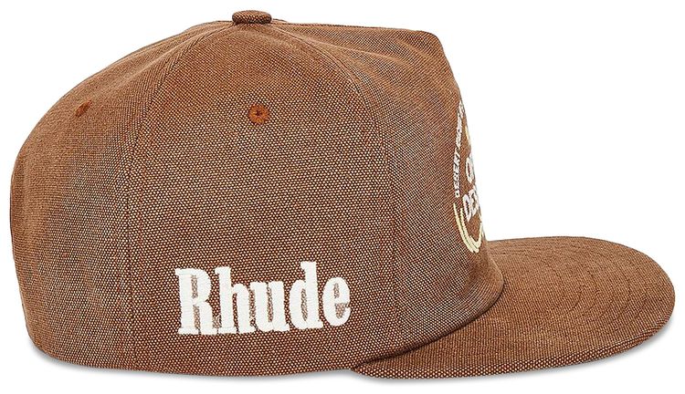 Rhude Desert Team Washed Canvas Hat Camel
