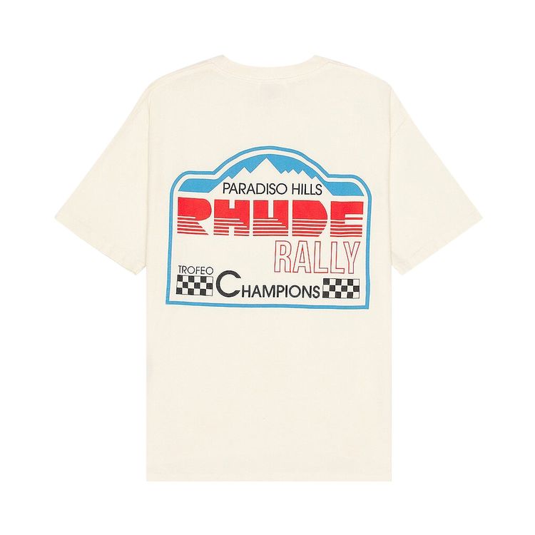 Rhude Paradiso Rally Tee Vintage White