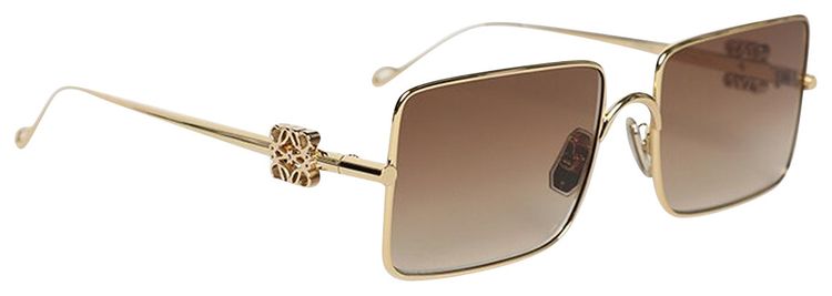 Loewe Anagram Metal Sunglasses Shiny Endura GoldGradient Brown