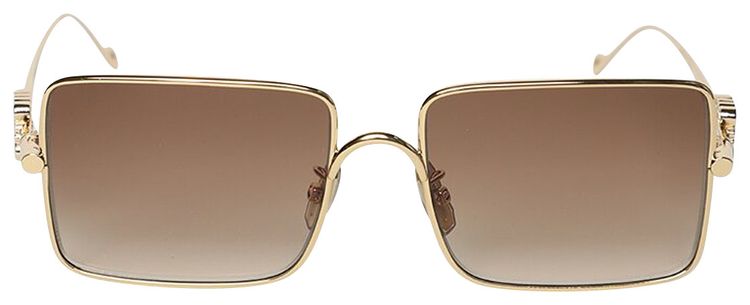 Loewe Anagram Metal Sunglasses Shiny Endura GoldGradient Brown