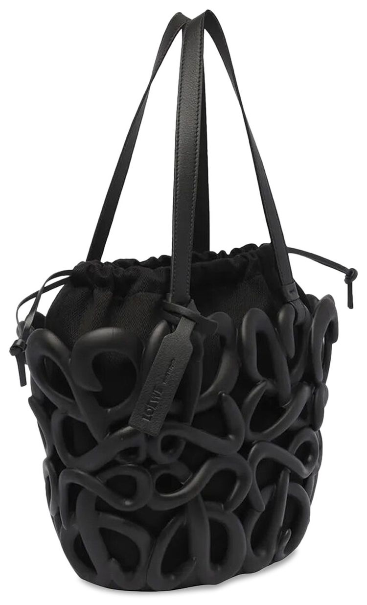 Loewe Anagram Inflated Basket Bag Black