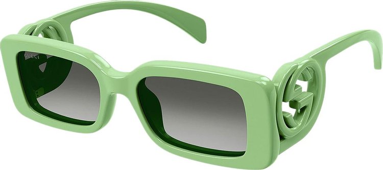 Gucci Rectangular Frame Sunglasses Green