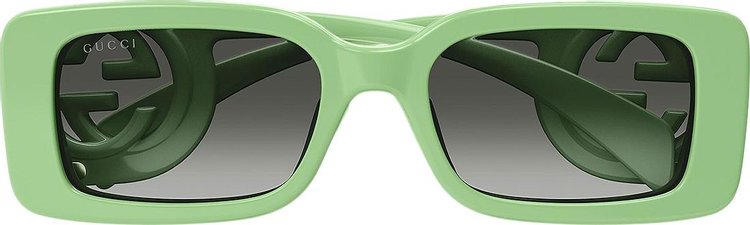 Gucci Rectangular Frame Sunglasses 'Green'
