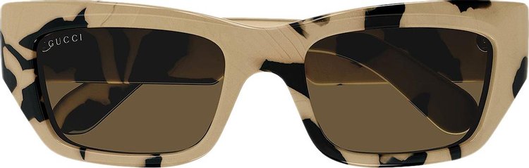 Gucci Rectangular Frame Sunglasses 'Havana'