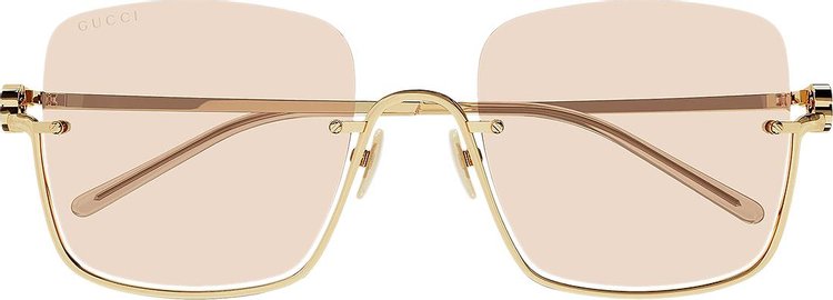 Gucci Square Frame Sunglasses 'Gold'
