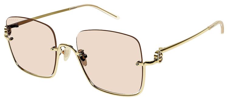 Gucci Square Frame Sunglasses Gold