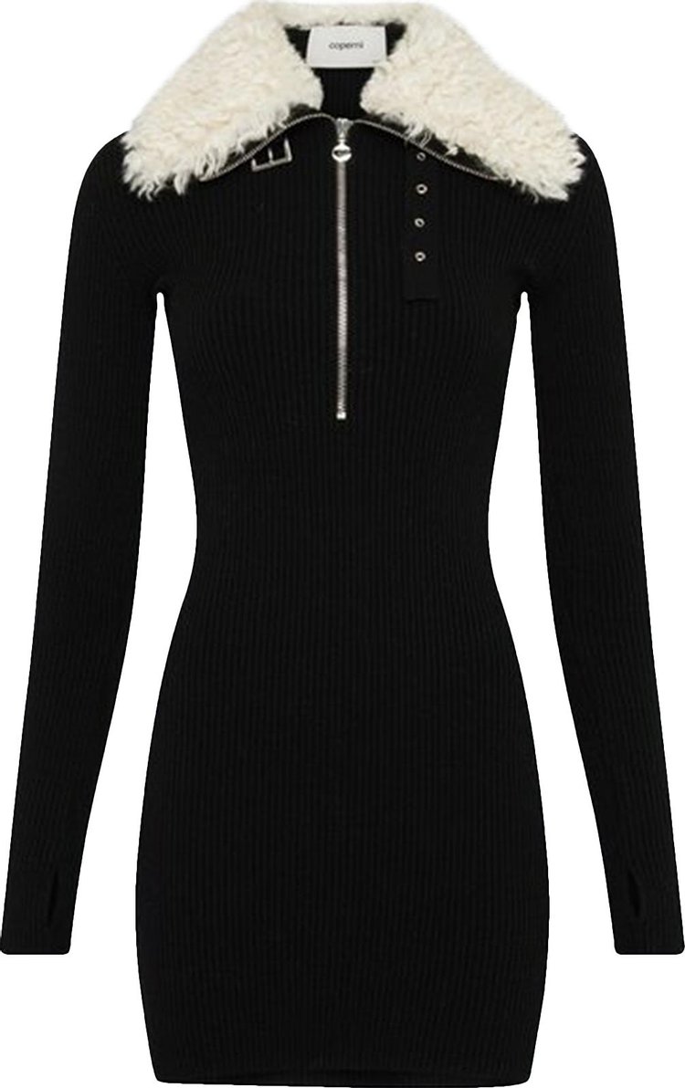 Coperni Zipped Knit Dress 'Black'