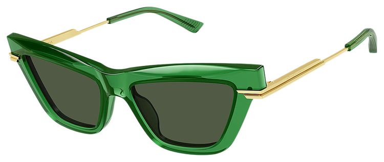 Bottega Veneta Cat Eye Frame Sunglasses Green