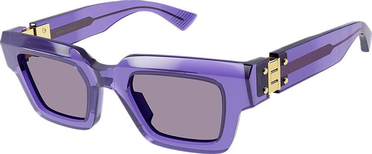 Bottega Veneta Rectangular Frame Sunglasses Violet