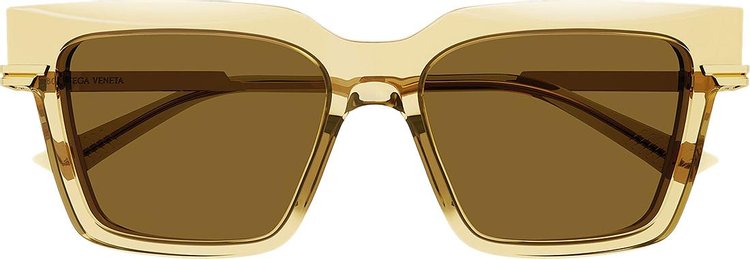 Bottega Veneta Square Frame Sunglasses 'Yellow'