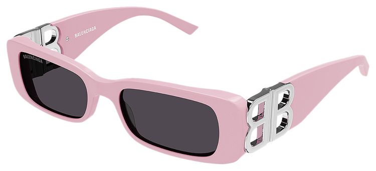 Balenciaga Rectangular Frame Sunglasses Pink