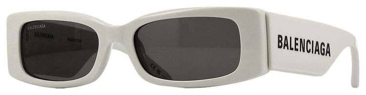 Balenciaga Rectangular Frame Sunglasses White