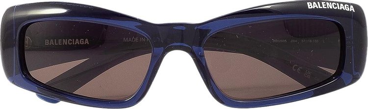 Balenciaga Rectangular Frame Sunglasses 'Blue'
