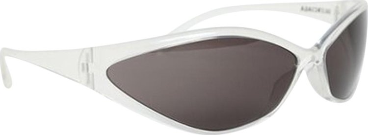 Balenciaga 90s Oval Sunglasses Crystal