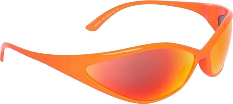 Balenciaga 90s Oval Sunglasses Orange