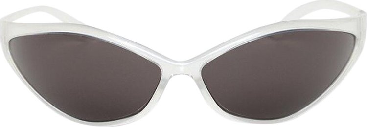 Balenciaga 90s Oval Sunglasses Crystal