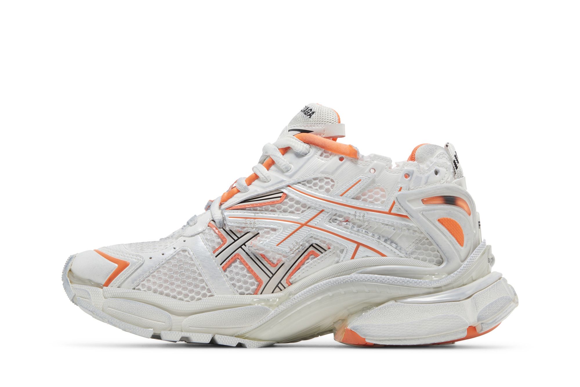 Size 10.0 Balenciaga Wmns Runner Sneaker 'White Fluo Orange'