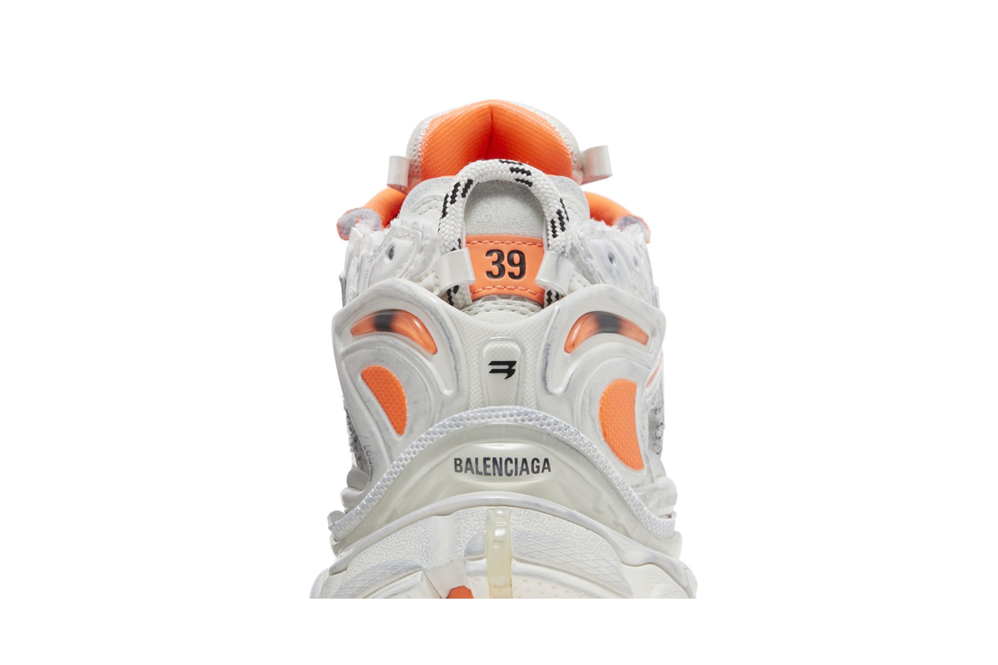 Size 10.0 Balenciaga Wmns Runner Sneaker White Fluo Orange