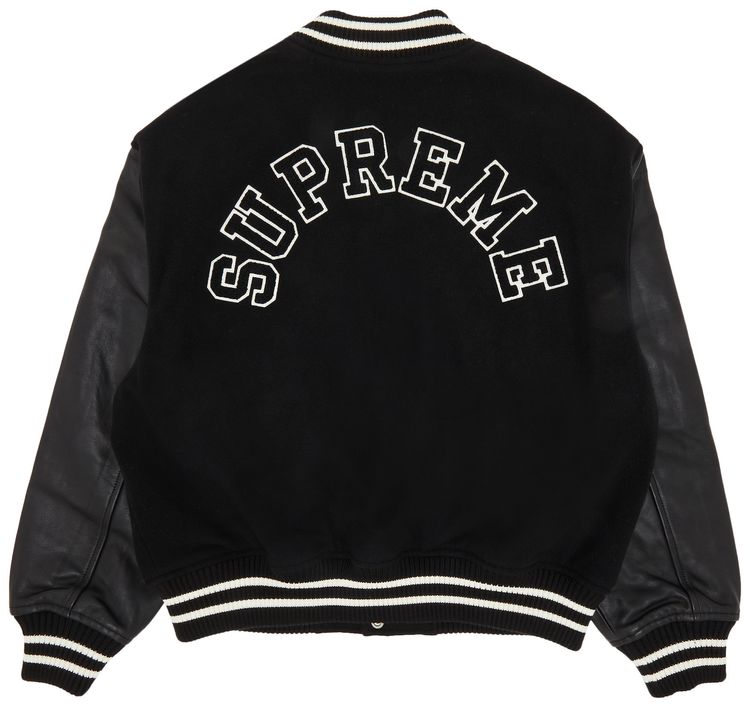 Supreme Tiger Varsity Jacket Black