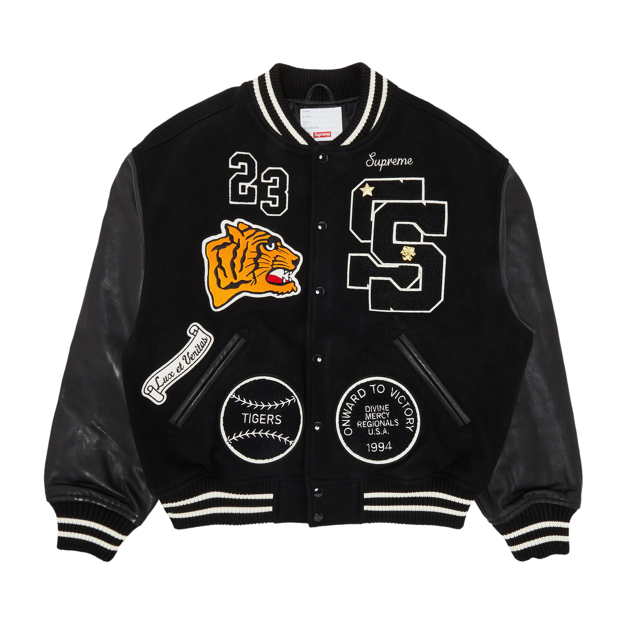 Buy Supreme Tiger Varsity Jacket Black FW23J80 BLACK GOAT CA